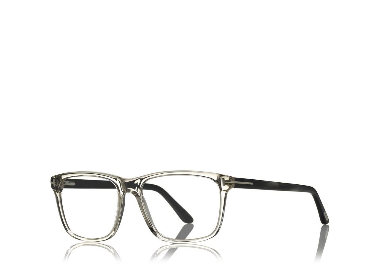 TOM FORD ACETATE GREY/OTHER BLUE BLOCK SQUARE OPTICALS